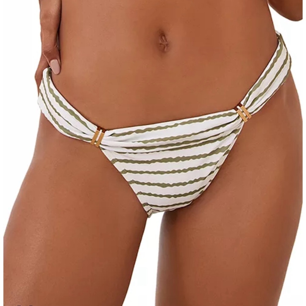 VIX by Paula Hermany “Borea Bia” Tube Striped Bikini Bottom, Size L, NWT
